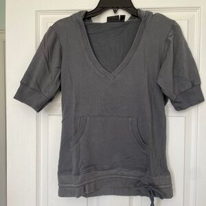 Tek Gear V-neck Short-sleeve Gray Hoodie - Size S